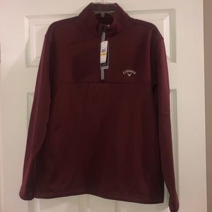 Callaway Burgundy Quarter zip pullover